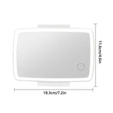 Vanity Rechargeable Touch Screen Makeup With Three-Level Dimming LED Lights Car Mirror