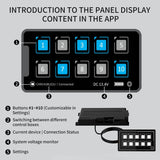 Car Universal 10P Membrane Control Switch Panel with Backlight Module LED Touch Electronic Accessories PPTC IP67 Waterproof