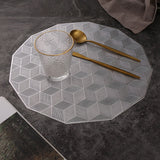 Placemat Dining 6-Piece Set Of Hollow Square Pattern Mat For Table Decoration Wedding