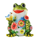 Solar Animal Statues Resin Figurine Waterproof Outdoor Frog Sculpture for Garden Patio Lawn Yard Housewarming Gifts