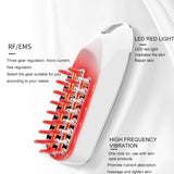 Electric RF Red Light Hair Growth Comb Anti Hair Loss EMS Therapy Treatment Vibration Massage Hair Brush Hair Care Scalp Massage