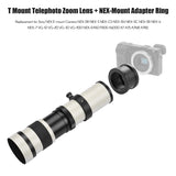 MF Super Telephoto Zoom Lens F/8.3-16 420-800mm T Mount with NEX-mount Adapter Ring for Sony NEX E-mount Camera NEX-5R