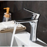 1pc Brass Bathroom Sink Faucet, Single-hole Cold Water And Hot Water Universal Faucet, Suitable For Bathroom/washstand