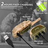 Electric Training Remote Control Rechargeable Bark Collar Waterproonti Barking Device For All Size Dog