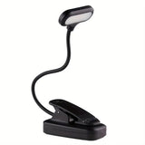 Book with clip, battery powered flexible reading light, portable night light for room decoration, 1 unit