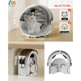 Foldable Smart Pet Dryer with 8 Fans, 4 Speeds. Automatic with Time-Setting and Temperature Control for Cats and Small Dogs.