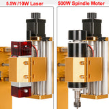 ear Guide Rail Offe Aluminum Mini CNC Router 3018 Plus Engraving 500W Spindle 5.5W 10W Laser PCB Milg hine