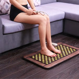 Health massage cusgermanium mattress tourmaline jade anion thermal infrared electric heating physiotherapy health care stone mat