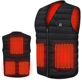 Men autumn smart cotton USB infrared electric heating vest ladies outdoor elastic warmth winter warm jacket