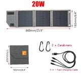 Portable Foldable Solar Panel 5V 20W 30W Waterproof for Cell Phone Power Bank Battery Charger Outdoor Camping Tourism Fishing