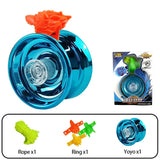 6 Colors Professional Yoyo Toy Aluminum Alloy Children Beginners Yo-Yos for Gift Yo-yo Finger Protector Accessories