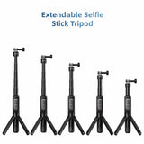 Rechargeable Selfie Stick Tripod Stand with Remote Shutter Extendable Battery Grip Replacement for GoPro Hero 12/11/10/9/MAX