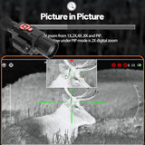 Thermal Imager Monocular Riflescope Built-in Rangefinder WIFI Hotspot Tracking Night Vision Thermal Imaging for Outdoor Hunting