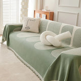 Geometric design high-end towel/double-sided anti-cat scratch towel/four-season sofa cover