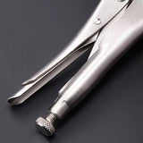10-Inch D-type Woodworking Sheet Metal Welding Clamp 45 Steel Flat Nose Fixed Powerful Pliers