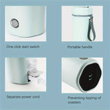 1pc, 350ml Portable Electric Kettle, 5 Mins Fast Boiling Tea Pot Coffee Pot Heating Cup, 3-in-1 Kettle