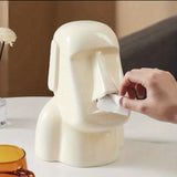 1pc Stylish Resin Stone Tissue Box for Home Decoration and Living Room Organization