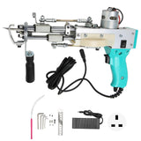 Carpet Tufting Tool Green 40 Stitches Per Sec Adjustable Handle Carpet Weaving Machine for Rug Making 100240V UK Plug