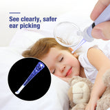 LED Light wax Removal hine Rechargeable Baby Cleaner with Magnifier Luminous Earpick 6 Ear Spoons