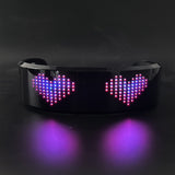 Shining Electronic LED Prop For Party Bar Festival Performance Futuristic Eyewear Luminous Glasses Light Up Visor Bluetooth