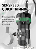 800W Wood Router Woodworking Electric Trimmer Engraving Slotting Trimming Carving hine Kit With 6.35 Milg Cutter