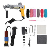 2 in 1 Cut Pile Loop Pile Electric Rug Gun Machine Starter Kit 40 Stitches Per Second DIY Tufting Machine for Beginners 100240V US Plug