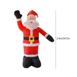 2.4M Christmas Iatable Set with LED Light Ornament Cartoon Giant Santa Claus for Xmas Garden Party Decoration