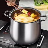 1pc Stainless Steel Stock Pot (22.0cm), Large Stockpot, Soup Pot, Kitchen Utensils, Kitchen Gadgets, Kitchen Accessories