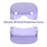 For Oculus Quest2 VR Host Protective Cover Non-Slip Silicone Protective Cover VR Glasses Head Cover, Durable Lavender Purple