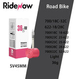 RideNow Road 700C Ultra-light 36g Portable TPU Durable Inner Tube Small Volume Travel Racing Bike Accessories