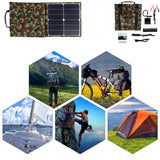 800W Foldable Camping Solar Power Bank Station - Portable Generator Charger for Car, Boat, Caravan & Camp.