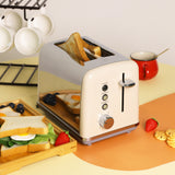 1pc EU PLUG 2 Slice Toaster Retro Stainless Steel Toaster With Cancel, Defrost Function And 6 Bread Shade Settings Brea