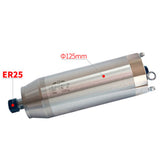 5.5KW CNC Motor 220V 380V Water Cooled Milg hine Z Axis Shaft 5500W 125mm Diameter Spindle ER25 Collet Chuck
