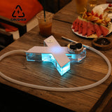 CRUSHER Acrylic X Shape Hookah Set with Tobacco Water LED Light Narguile Complete for Party Smoking Pipe Accessories