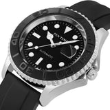 PINTIME Hot Sale Men Women Automatic Watch Transparent Back Case Mechanical Waterproof Sport Wristwatch
