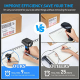 Bluetooth Barcode Scanner 2D Wireless Warehouse Portable Mini Wearable Ring 1D Bar Code Reader Support Android iOS Windows