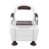 Bedside Commode with Armrests Portable Bedside Potty Chair Height Adjustable Bedside Mobile Toilet for Elderly Pregnant Women