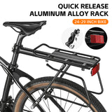 Aluminum Alloy MTB Quick Release Bicycle Cycle Shelf Strong Load-Bearing Bike Rear Rack 140kg Load
