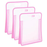 3 PCS Paper Storage Scrapbook Paper Organizer 12X12 Scrapbook Paper Storage Organizer Pink For Holding Scrapbook, Vinyl Paper