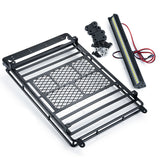 Metal Roof Rack Lage Carrier With LED Lights For 1/10 RC Crawler Car Axial SCX10 Traxxas TRX4 Bronco RC4WD D90 YK4102