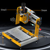 ear Guide Rail Offe Aluminum Mini CNC Router 3018 Plus Engraving 500W Spindle 5.5W 10W Laser PCB Milg hine