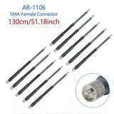 10PCS AR1106 Telescc 136-174mHz High Gain VHnti-Collision Extendable Antenna for WouXun Kenwood BAOFENG Radio