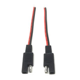 2Pcs 18AWG Extension 2-Pin Quick Disconnect 10A Solar Battery Panel SAE Plug Input and Output Cable