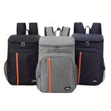 1pc, Cooler Bag, Heavy Duty Oxford Fabric Cooler Backpack, Waterproof Leakproof Insulation Outdoor Tote Bag