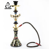 CRUSHER Arab Grass Hookah Set with Single Hose Tobacco Bowl Cigarette Holder Narguile Complete Smoking Pipe Accessories