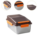 Pet Food Container - Household Stainless Steel Airtight Bucket for Rice, Grain & Cereal