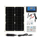 180W 12V Solar Panel + 20A Solars Charger Controller Set Single/Dual USB Port Off Grid Monocrystale Module for Phone Camping