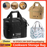 20 L Outdoor Camping Organizers with Handle Bag Large Capacity Gas Tank Tableware Box for Beach Picnic Road Trip Travel
