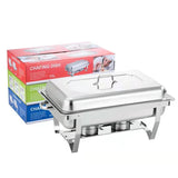 1Pcs 1/2/3 Grid Pans Rectangle Stainless Steel Chafing Dish Catering Buffet Food Insulated Meal Plates For Self-service Banquet