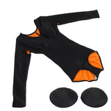 Long Sleeve Body Shapewear Body Shaping Keep Warming Long Sleeve Top Bodysuit Butt Lifting Tighten Belly with 2 Chest Pads for